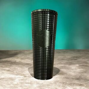New Starbucks Cold Cup Holiday Dark Green Metallic 24oz Tumbler No Straw